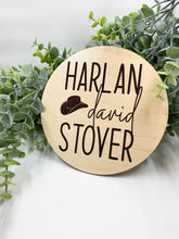 Load image into Gallery viewer, Baby Name Announcement Sign