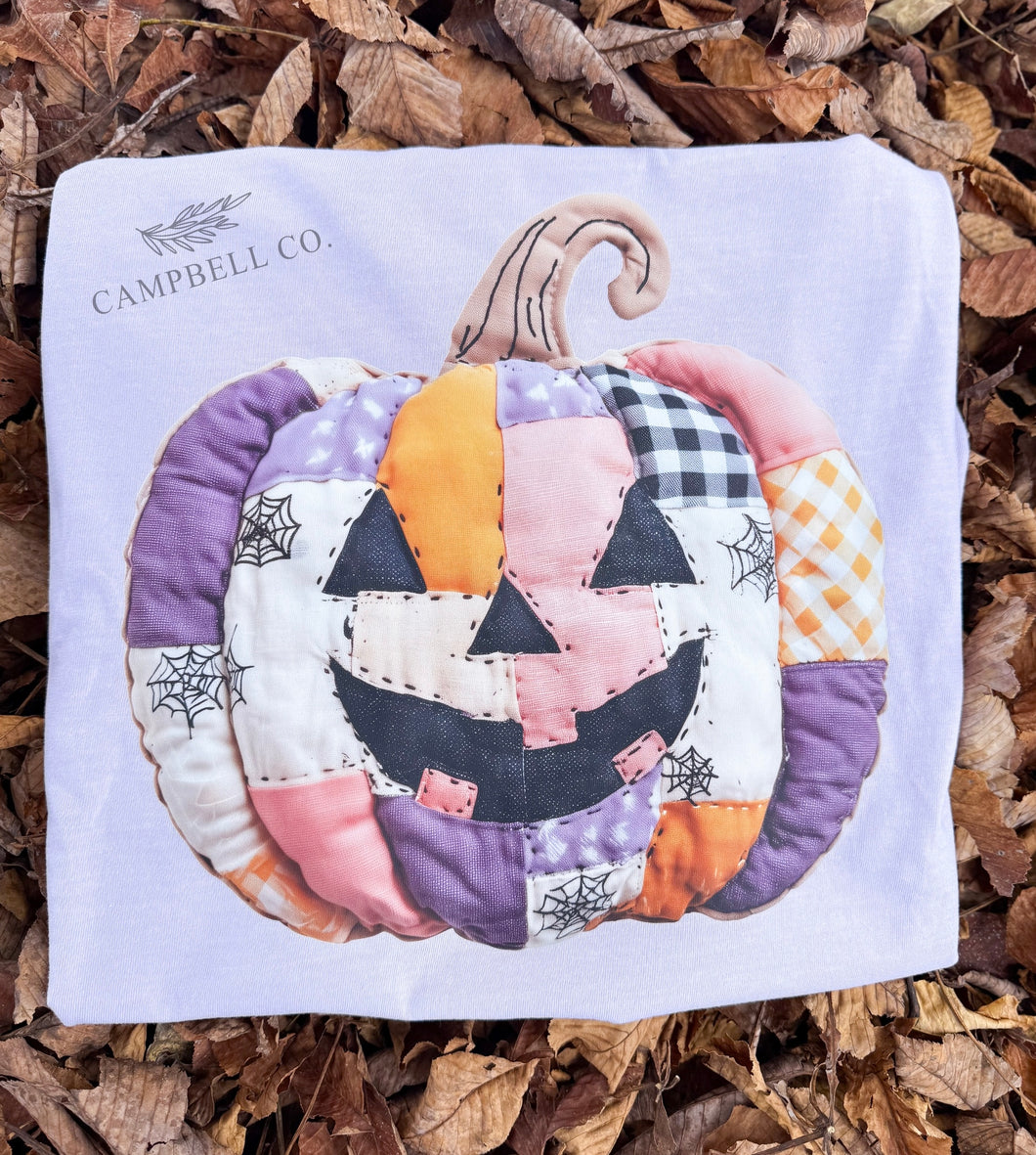 FAUX Quilted Jack-O-Lantern