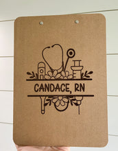 Load image into Gallery viewer, Engraved wooden clipboard
