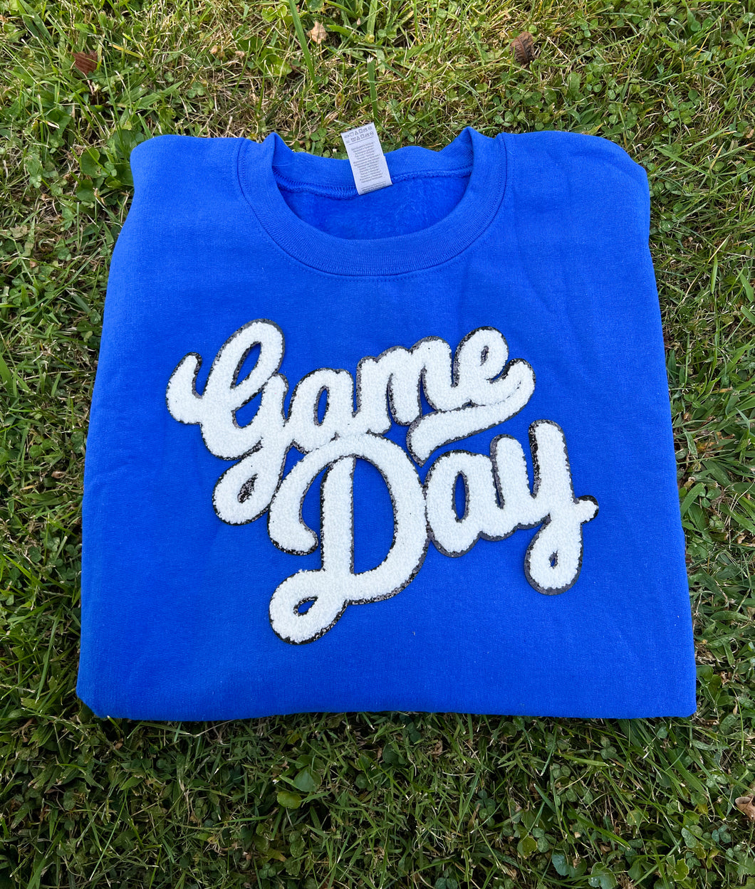 Sequins & Chenille Patch Sweatshirt