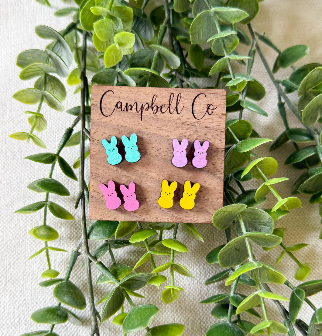 Peep Bunny Stud Earrings