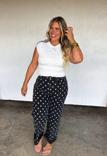 Load image into Gallery viewer, Black &amp; White Dot Jeans — ETA MID SEPT
