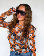 Load image into Gallery viewer, Spooky Halloween mesh top — ETA MID SEPT
