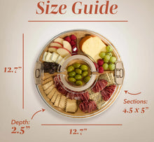 Load image into Gallery viewer, Personalized round charcuterie board with lid
