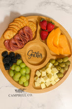 Load image into Gallery viewer, Personalized round charcuterie board with lid
