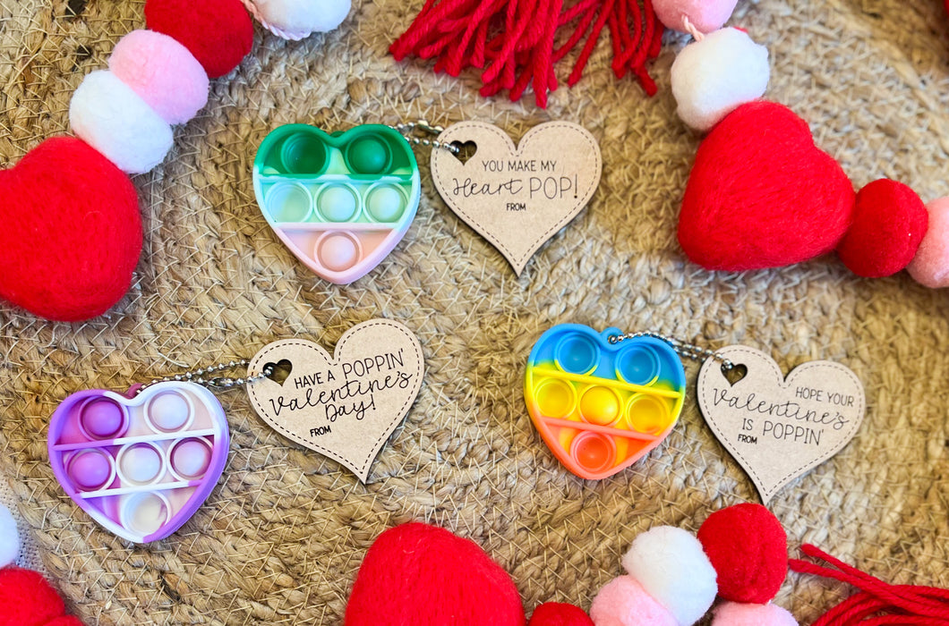 Valentine's Day - heart pop fidgets