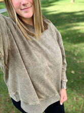 Load image into Gallery viewer, Lexi Oversized Acid Washed Sweatshirt — PLUS SIZE ONLY
