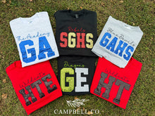 Load image into Gallery viewer, Embroidered Sequins Large Initial Shirts — ETA MID TO LATE DECEMBER
