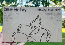 Load image into Gallery viewer, Custom Line Art Baby Sign
