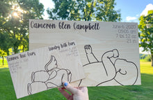 Load image into Gallery viewer, Custom Line Art Baby Sign
