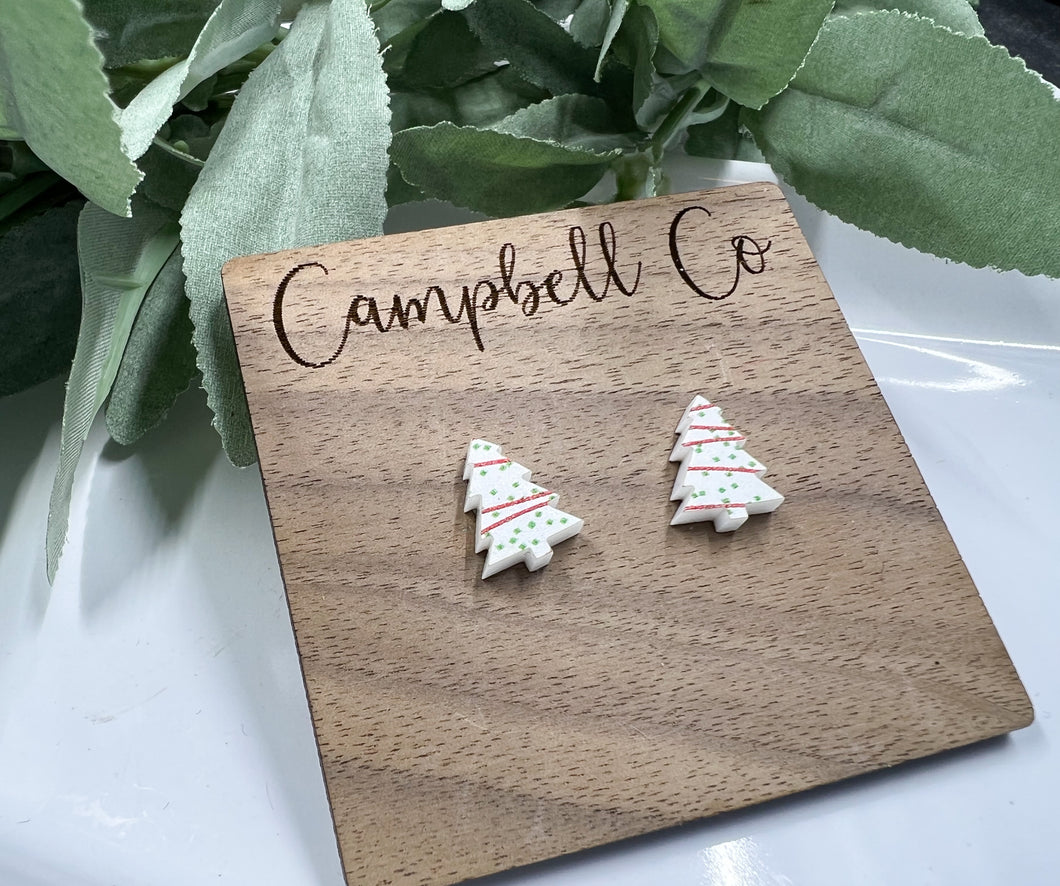 Christmas Tree Cake earrings