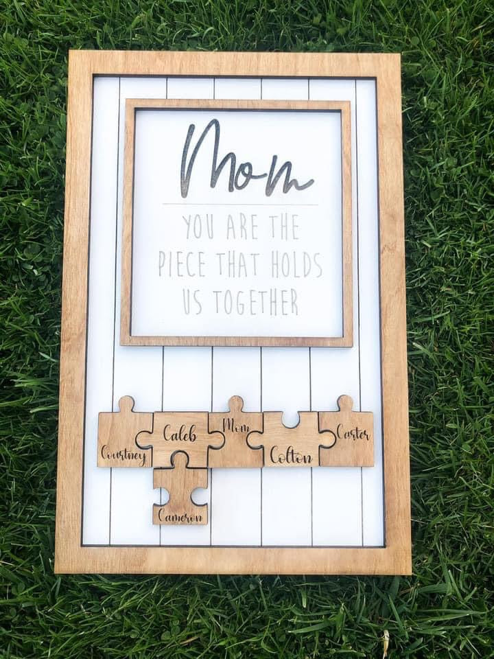 “Hold us together” puzzle sign