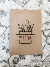 Load image into Gallery viewer, Engraved wooden clipboard
