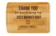 Load image into Gallery viewer, “Thank you” 4H cutting boards
