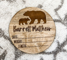 Load image into Gallery viewer, Baby Birth Stat Announcement Sign
