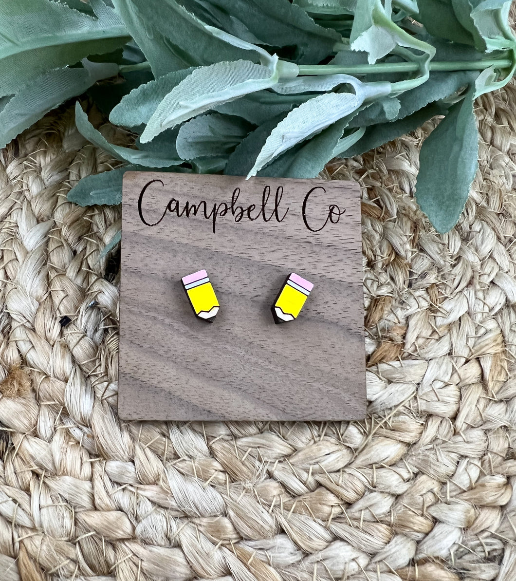 Pencil Stud Earrings
